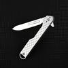 Plaid Stainless Steel Folding Knife with 10pcs Replacement Blades Mini Scalpel Outdoor Survival Camping Portable EDC Tool Cutter