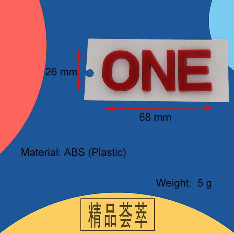 3D Premium ONE ABS Letters for Car badge Cover Upgraded Exterior Decoration Stickers Auto Accessories Decal Emblem Badge Sticker