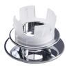 33*11.8mm Hole Overflow Cover Bathroom Basin Round Silver