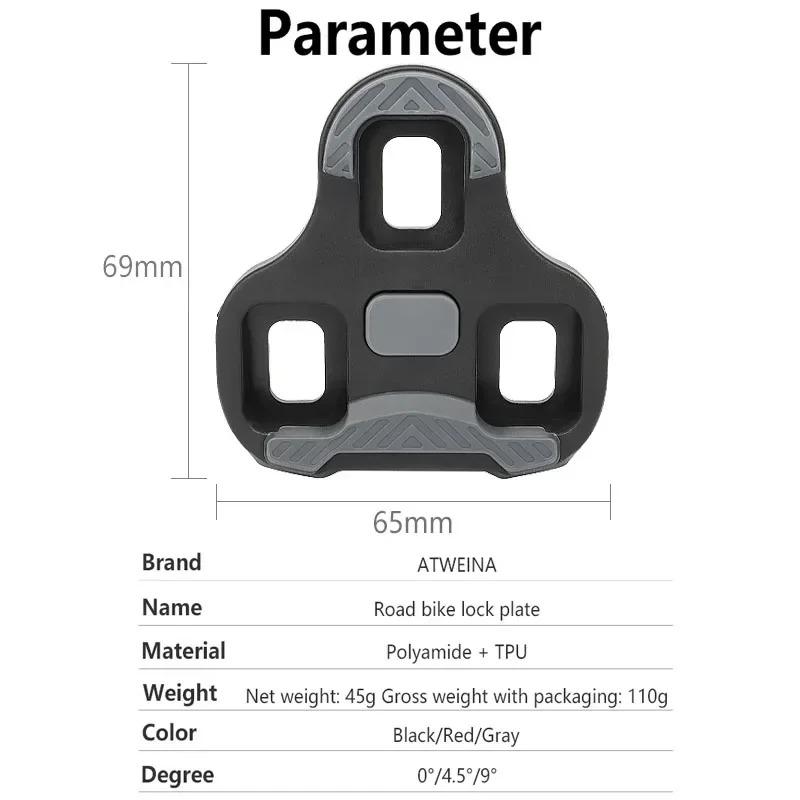 KEO Road Bicycle Pedal Cleats Self-Locking 0/4.5/9 Degree for LOOK KEO Clip Cycling Shoes Compatible with Road Bicycle Pedals 6