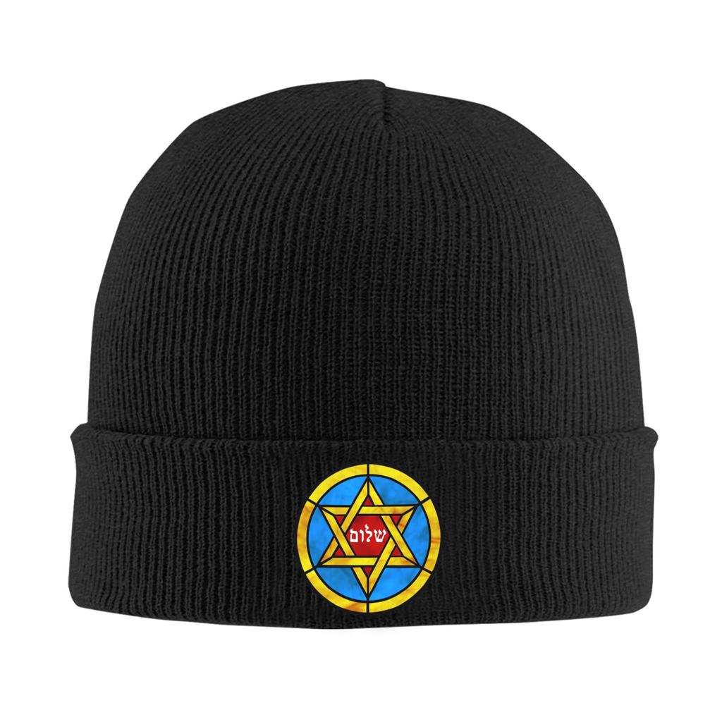 Emblem of Israel Bonnet Hat Cool Knitted Hats Unisex Women Unisex Israeli Flag Warm Winter Skullies Beanies Caps
