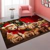 Merry Christmas Gifts Pattern Red Carpet Living Room Holiday Sofa Bedroom Study Kitchen Entrance Rug Non-slip Home Decor Mat