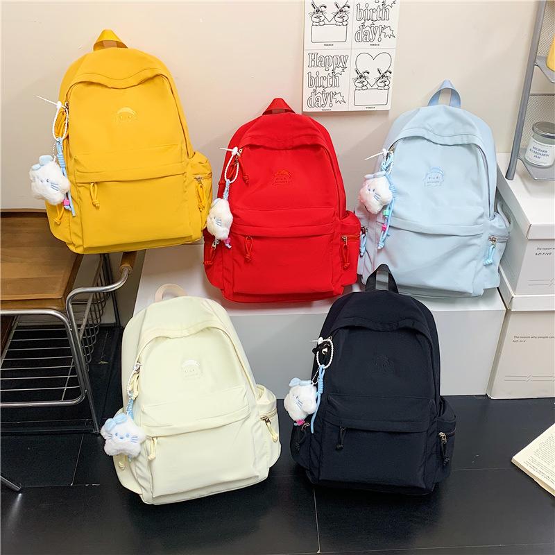 Schoolbag New College Style Large Capacity School Bag Female Middle and High School Students Travel Backpack Lightweight and Simple Niche Backpack