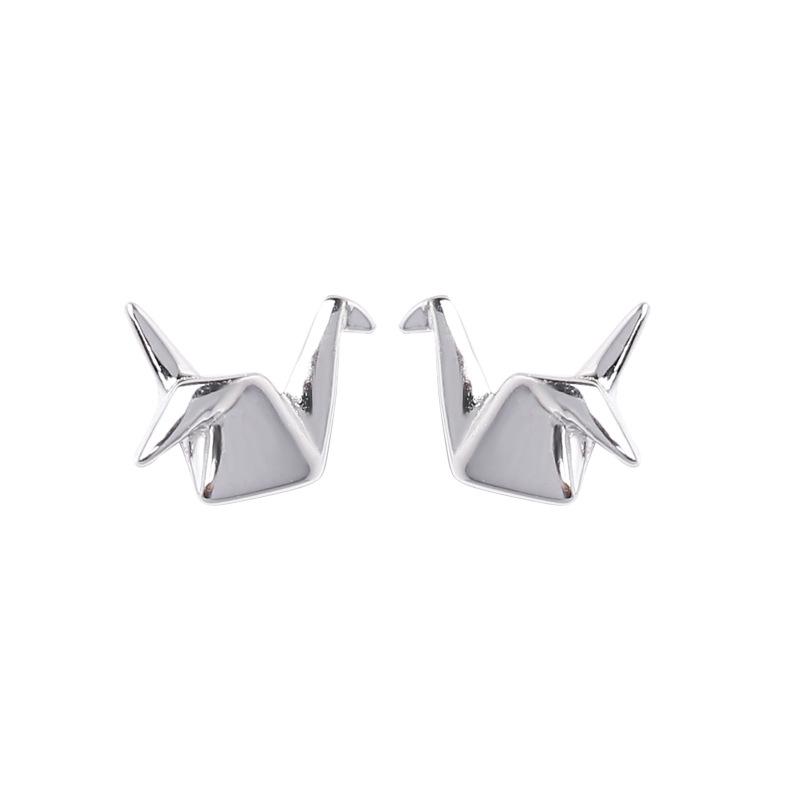 Paper Crane Earrings for Women, Trendy, Small, Simple and Niche Design Earrings