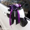Elegant Wedding Car Door Handle Ribbon Decorations Door Handle Flower Bowknot Decoration for Wedding Car and Venues
