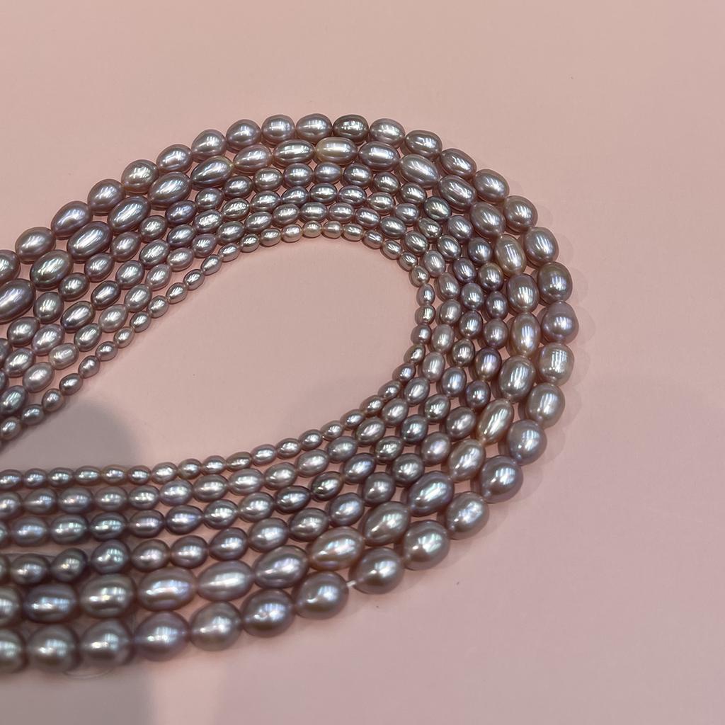 1 String AAA Natural Purple Freshwater Rice Pearls Multi Sizes, 36cm Strand, High Quality Craft Beads for Custom Handmade Jewellery Making