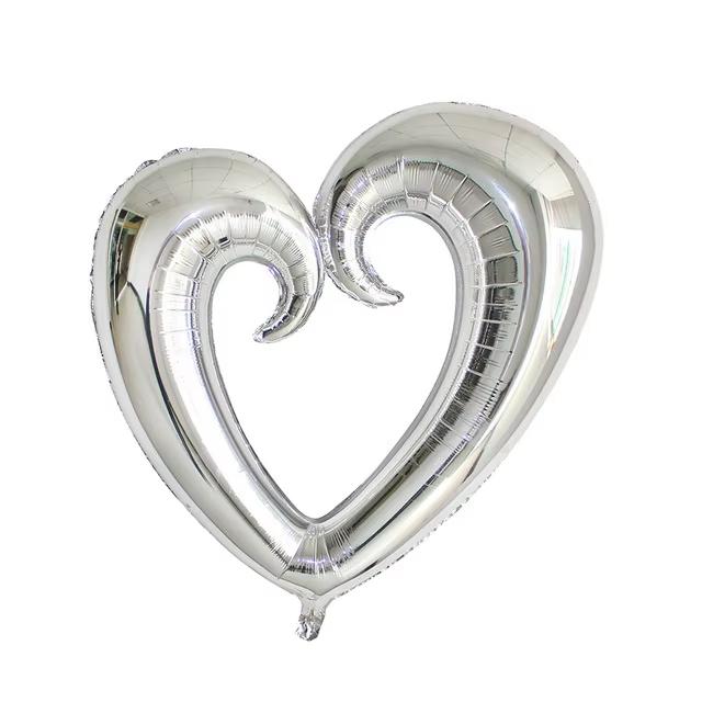 10pcs 36-Inch Giant Heart Foil Balloons with Hook for Wedding Valentine's Day & Birthday Party Decor Helium Ballon