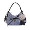 None Small Pc Shoulder Bag For Women With Zipper Closure And Cute Bow Design For Daily Use