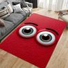 Funny Big Eyes Red Texture suitable as a non-slip mat for the living room or bedroom sofa