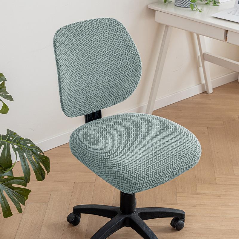 Stretch Jacquard Office Chair Seat Cover Soft Stain Resistant Fabric Universal For Home Office Work Study Spaces
