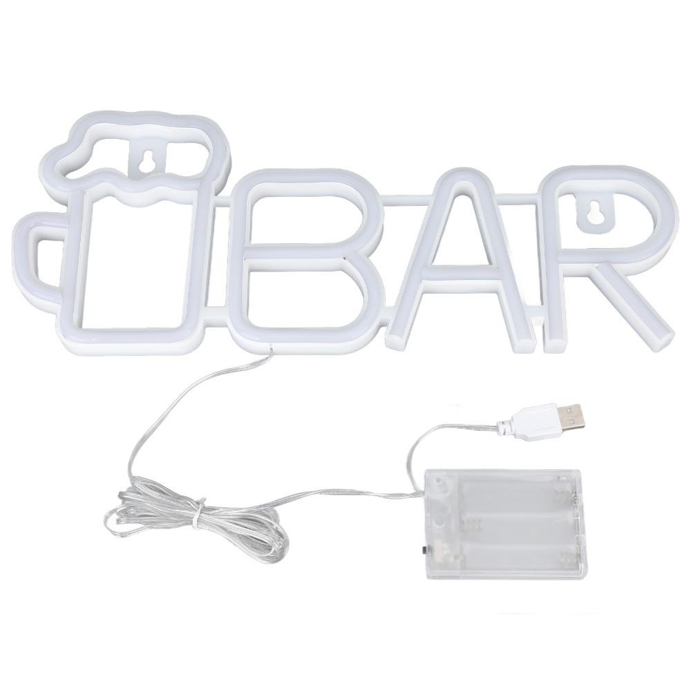 High Safety Beer Bar Shaped LED Neon Sign USB or Battery Powered Neon Sign LED Sign Home