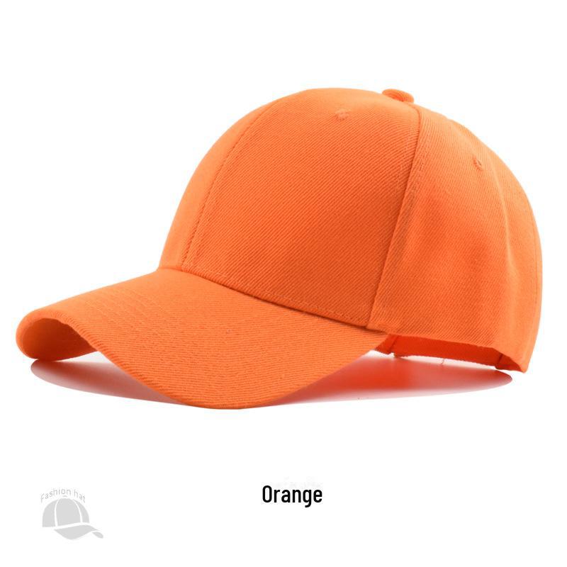 Korean Unisex Solid Color Embroidered Baseball Cap - Sun Protection