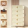 70-90cm No-Install Folding Storage Cabinet for Home, Living Room, Bedroom, Multi-layer Wardrobe, Sundries Organizer.