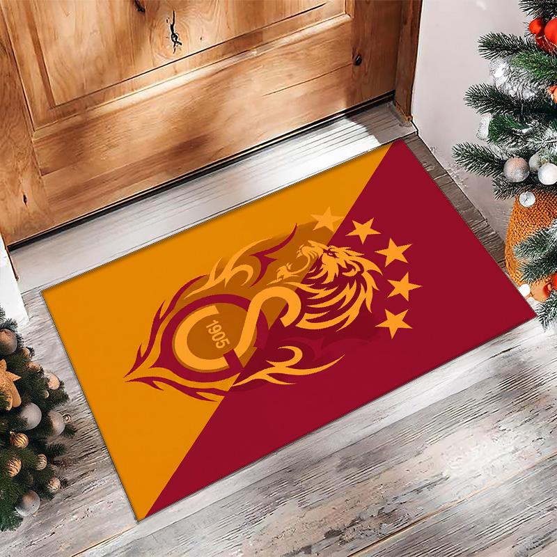 Tappeto Morbido Antiscivolo per Interni con Motivo Calcio Galatasaray FC Tappetino Decorativo Sportivo per Camera da Letto