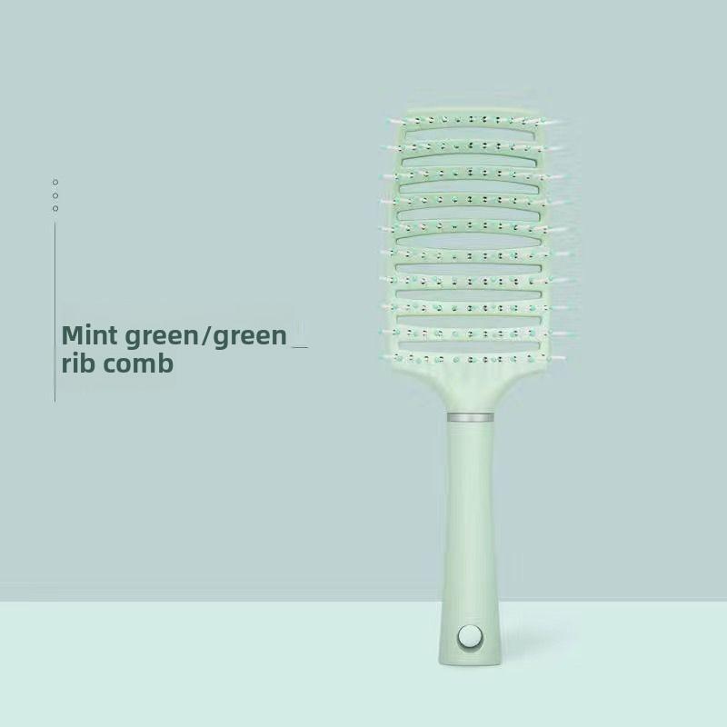 

Voluminous High Crown with Large Barrel Curls Massage Comb for Women s Home Use светло-зеленый