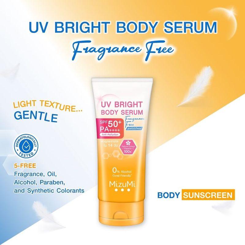 MizuMi - UV Bright Body Serum Fragrance Free SPF 50+ PA++++