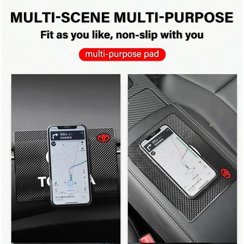 Car Badge Styling Non-Slip Mat Center Dashboard Anti-slip Pad Interior for TRD Toyota Corolla Gr Yaris Aygo GT86 Prius RAV4 Camry