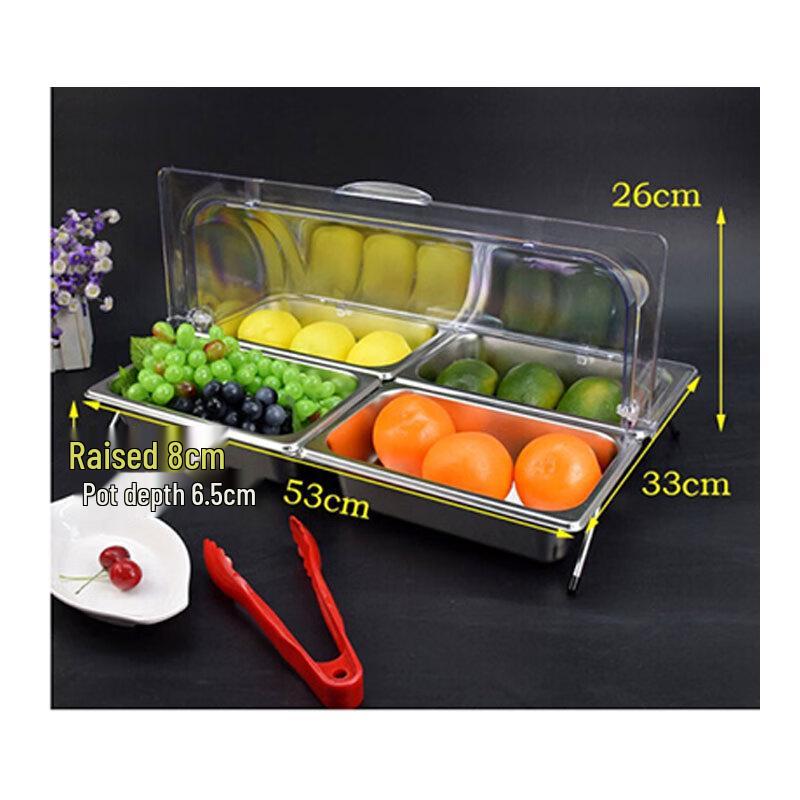 VAKADA Stainless Steel Divided Buffet & Food Display Tray