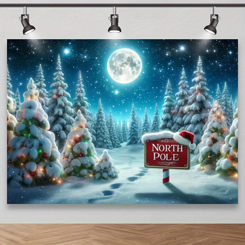 1Pcs Charming Arctic Winter Wonderland Photography Background - Perfect for Christmas and Winter Theme Photography 180X110