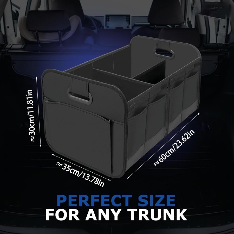 Car Trunk Storage Box with Reinforced Handles, Foldable Multi-Compartment Design, Made of Foldable Oxford Polyester, Suitable for Any Car, SUV