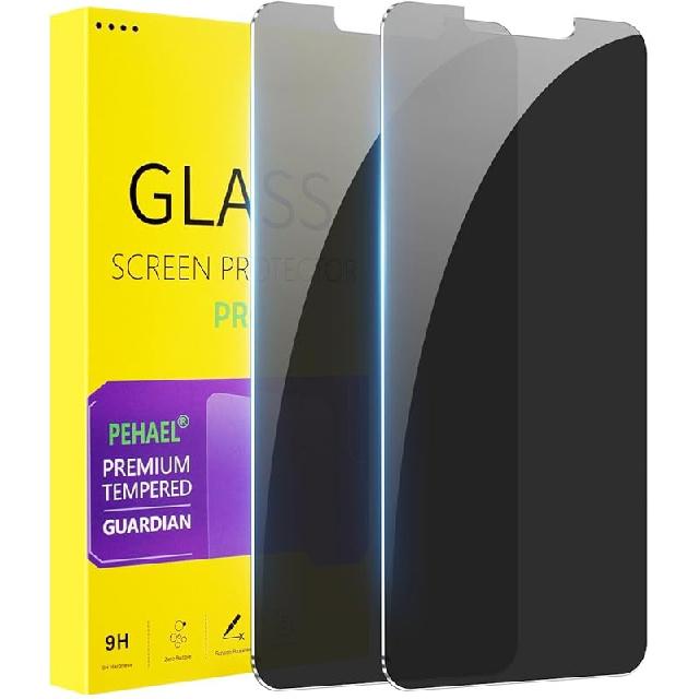 PEHAEL 2+2 Упаковка Защитная пленка для экрана iPhone 12 Pro Max с защитой объектива камеры, Полное покрытие, Антишпионское закаленное стекло, Твердость 9H iPhone 11 Pro Max/Xs Max