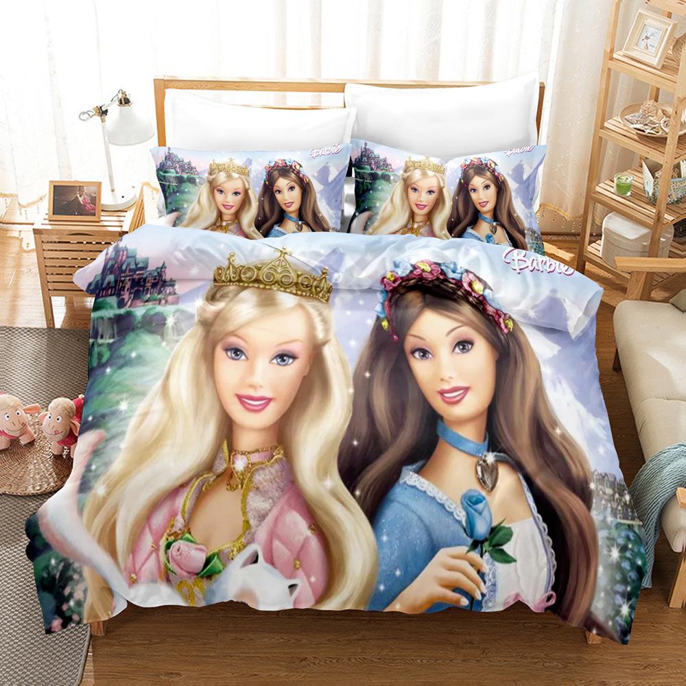 Barbie Barbie Digitální Tisk Sada Povlečení Třídílná Sada Čtyřdílná Sada, Sada