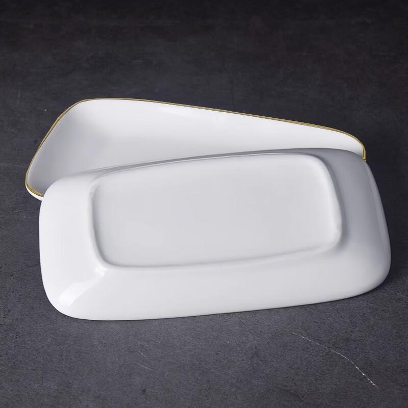 Zhi Shi Gold-Rimmed Ceramic Multifunctional Dish
