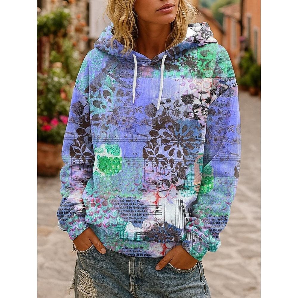 Floral Graphic Vintage 3D Print Patchwork Hoodies Kids Hooded Sweatshirts Y2K Boy Tops Tracksuit Pullover Girl Coat Clothing