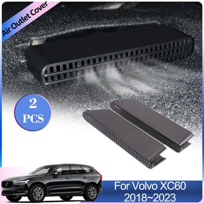 Tampa de saída de ar do carro para Volvo XC60 T4 T5 2018~2024 Grade de ventilação do assento traseiro Condicionador cego Ventilação Exaustão Acessório