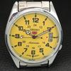 REFURBISHED SEIKO 5 AUTOMATIC VINTAGE JAPAN MENS YELLOW DIAL WATCH a446128-1