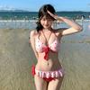 Korean New Summer Cherry Polka Dot Bikini Gather Ins Swimsuit Women's Hot Spring Vacation Small Fresh Swimsuit