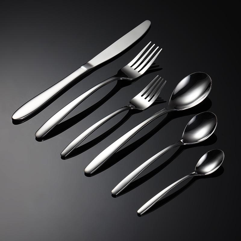 410 stainless steel heavy elegant knife and fork spoon western tableware hotel supplies multi-specification mirror throw