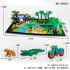 Wilderness 400321 Small Particle Building Block Toy Animal Crocodile Bear Accessories Motorcycle