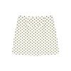 Damen Plus Size Schwarzer gepunkteter A-Linien-Kurzrock - Vielseitig, Hüftbetont, Petite-Freundlich für Frühling/Herbst