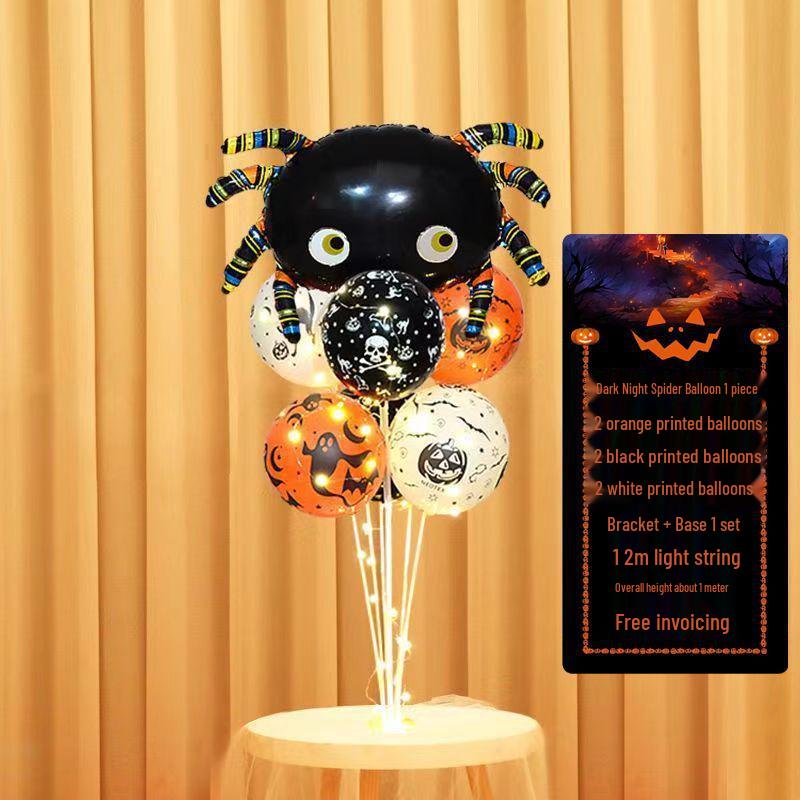 Halloween Pumpkin Skeleton Balloon Columns for Party and Event Decoration