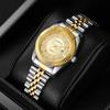 Casaro Damenarmbanduhr Kalender Stahlarmband Damenarmbanduhr Mechanische Business-Uhr Automatische Wasserdichte Legierung Quarz-Uhr Diamant