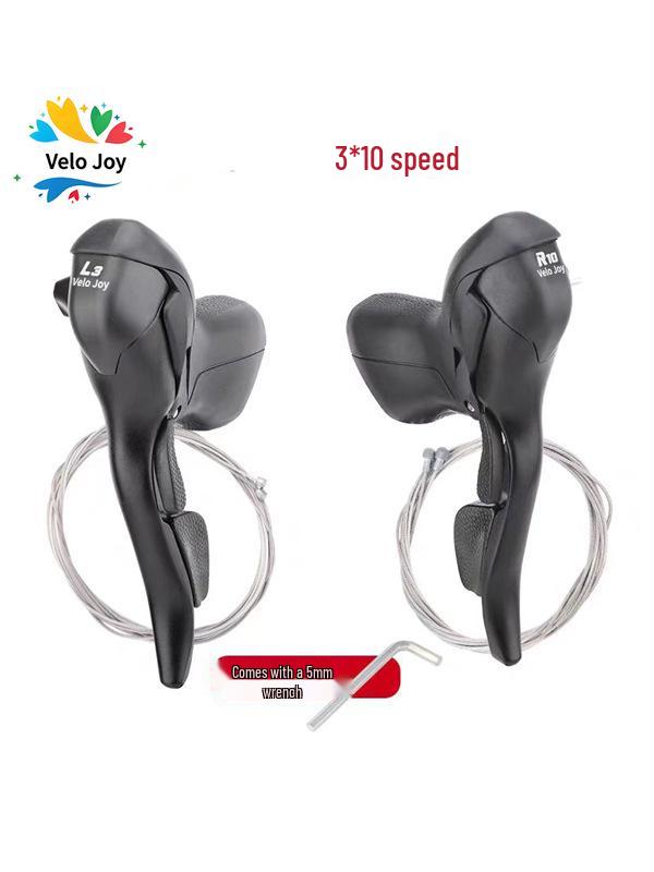 VeloJoy Levier de Vitesse et de Freinage Universel pour Vélo 7-10 Vitesses Dérailleur Intégré