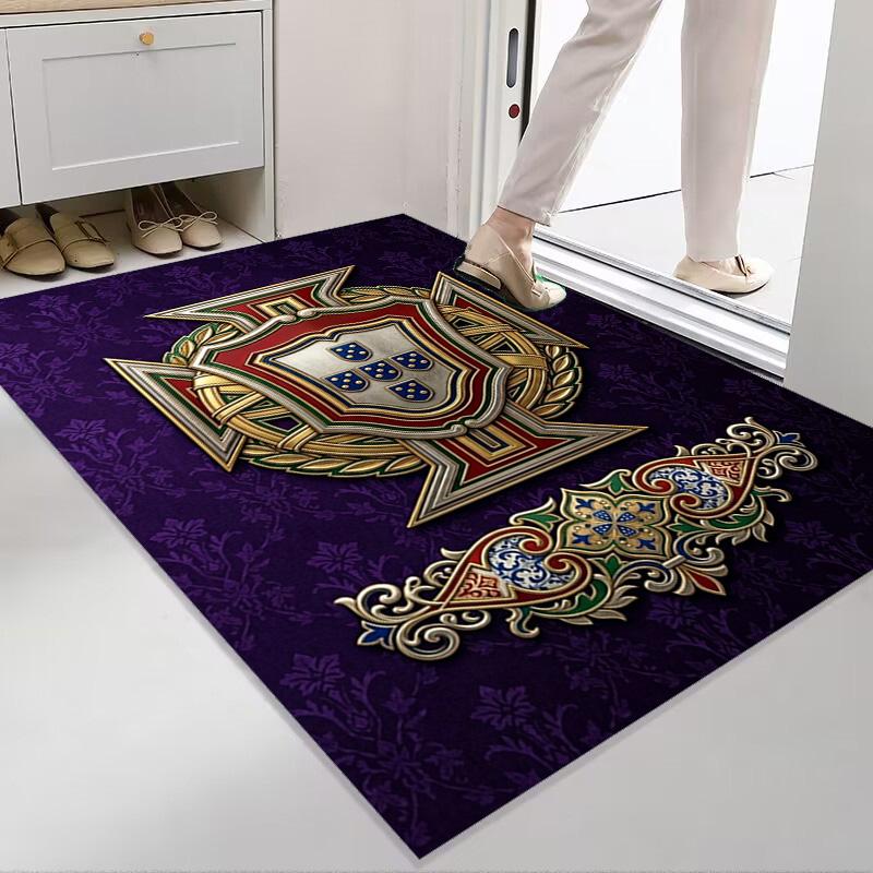 Heritage Royal Emblem carpet printing Living room and bedroom mats Doormat Office chair cushion Bathroom mat