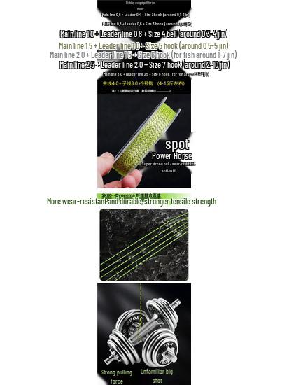 Seven-Star High-Sensitivity Float Fishing Rig with Double Hook and Strong Braided Line for Spot Fish
