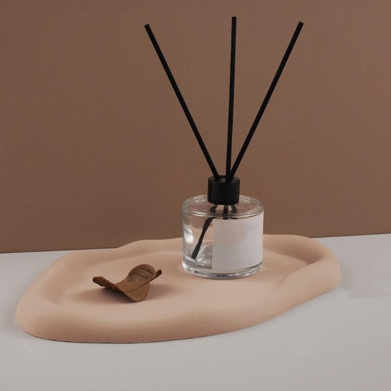 2PCS Epoxy Resin Crafting Molds Large Silicone Trays Moulds Candle Holder Molds Silicone Texture for Jewelry Tray Plate
