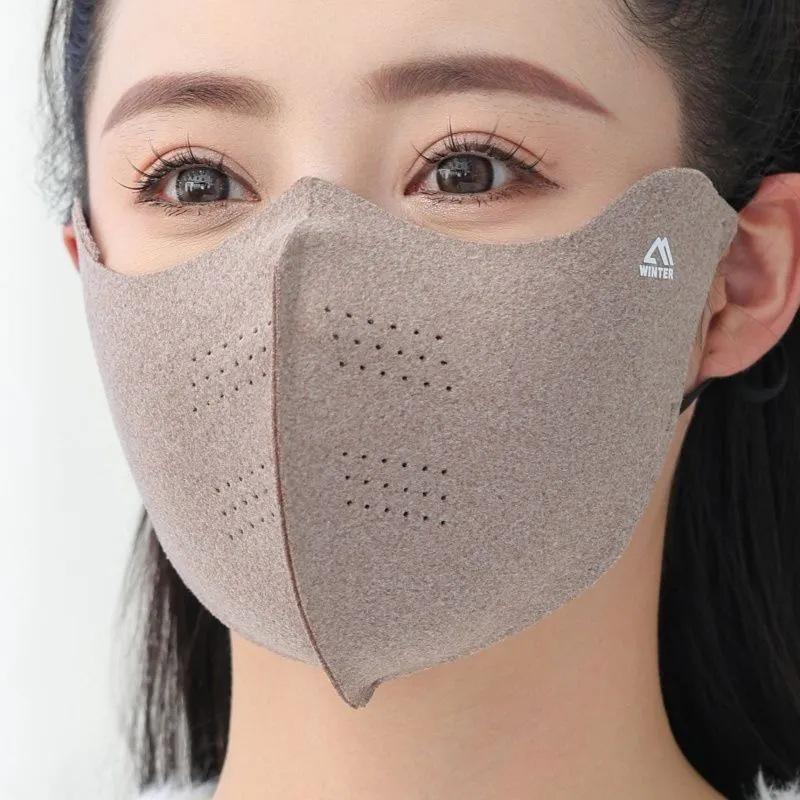 Unisex Double-Sided Fleece Mask for Autumn/Winter - Breathable, Full Face Coverage, 3D Slimming, Eye Corner Protection