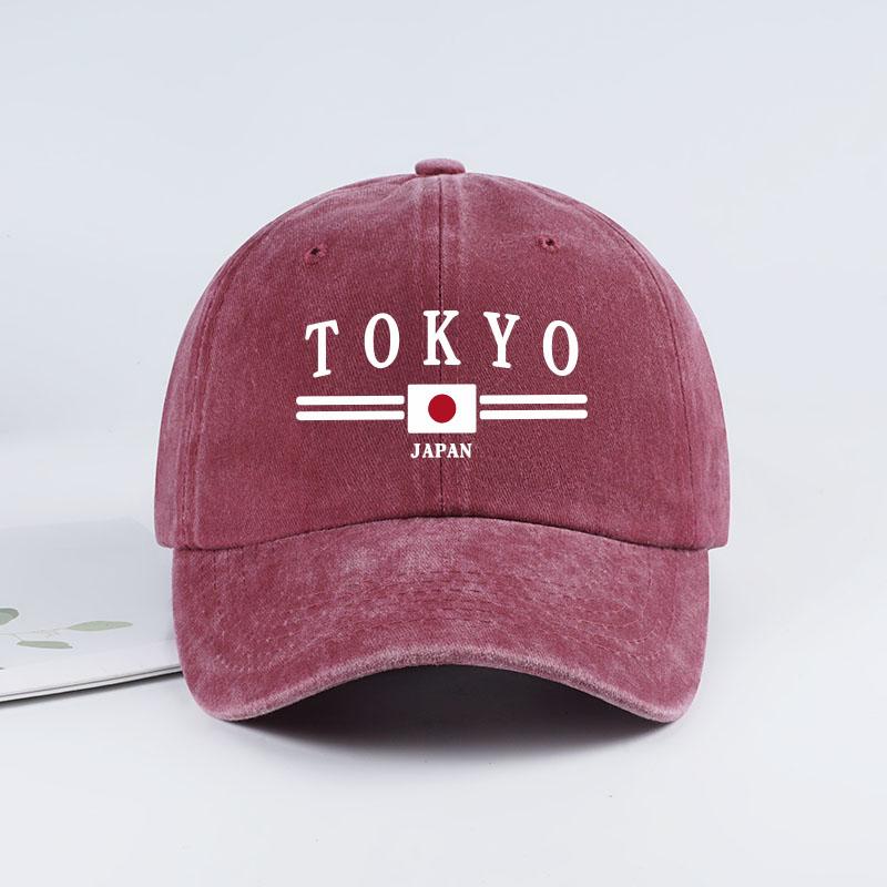 TOKYO JAPAN Printed Washed Baseball Cap Tokyo Japan Urban Style Classic Fashion Daily Commuting Cycling Fishing Holiday Gift