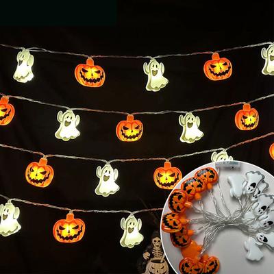 Halloween Pumpkin Ghost String Lights Outdoor Party Decoration Spooky Garden Accessory Creepy Holiday Gift Eerie Festival