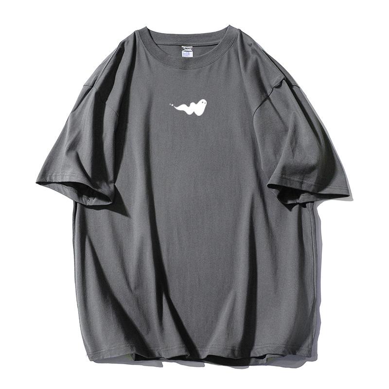 Shellsuning Oversized Printed T Shirts for Women Summer New Casual Vintage O-neck Cotton Soft Basic Tees Streetwear Couple Clothes Korean Gothic Tops