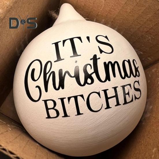 1 Pc/8 Pcs Prank Christmas Ball Funny Bauble Christmas Hanging Ball Rude Humor Hanging Ornaments for Christmas Tree Decor