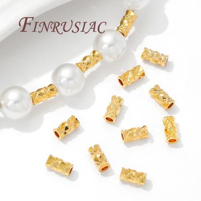 18K Gold Plated Spacers For Beads,Decorative Bead,Metal Separator Beads,DIY Necklaces Making Accessories,Jewelry Findings