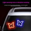 Car Window Wireless LED Ambient Light 5V USB & Solar Powered Butterfly Shaped Neon Lamp for Night Driving Interior Decor Accessories Romantic Gift