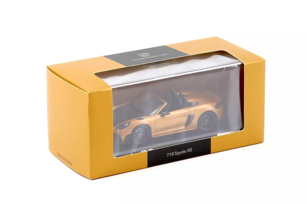 Dealer Model Porsche 718 Spyder RS 2024 Gold Metallic Spyder RS Mini Car 1/43 (982) [Item]