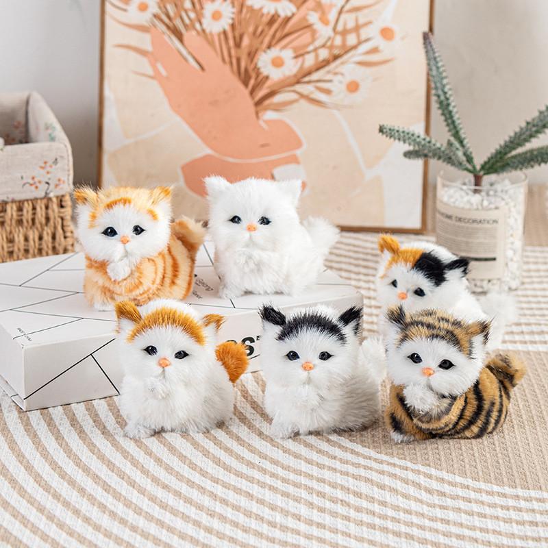 Katzen-Plüschtier für Kinder Kinder Geschenke Mit Weichem Kunstfell Und Realistischem Design