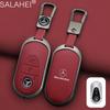 CRX1 Leather Car Key Case Cover Keychain For Mercedes Benz W205 W213 X253 W222 W206 W223 X254 EQE EQS A C E S GLC EQ Series 2015-2026